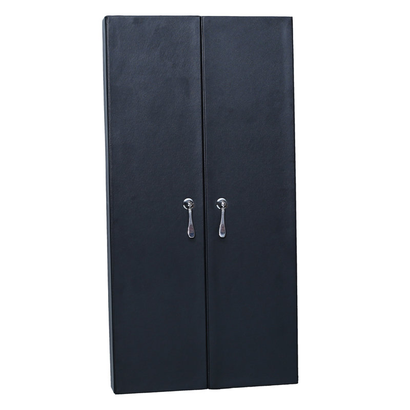Charlton Home Cybulski Faux Leather Wall Mounted Jewellery Armoire