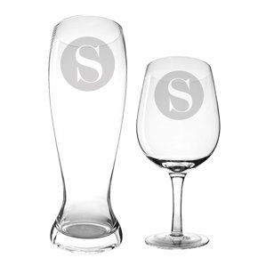 2 Piece Beer and Wine Glass Set
