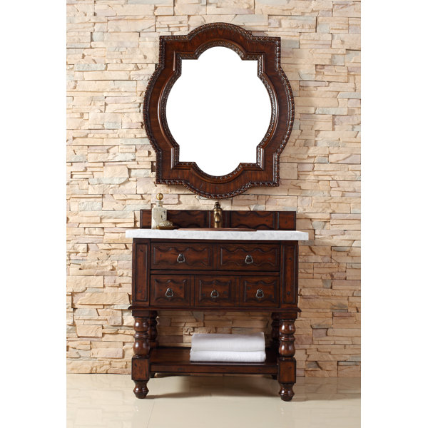Avedon 36 Single Aged Cognac Bathroom Vanity Set by Astoria Grand