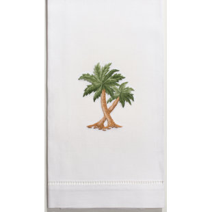 Melvin Palm Tree Embroidered 100 Cotton Hand Towel Melvin Palm Tree Embroidered 100 Cotton Hand Towel