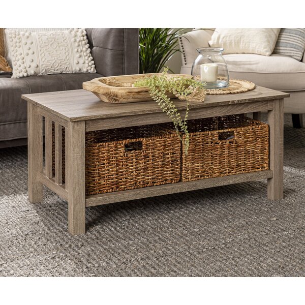 Moraby Floor Shelf Coffee Table With Storage By Red Barrel Studio