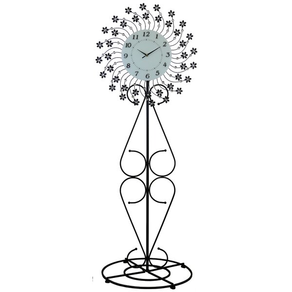 Elegant Bejeweled Round 69 Floor Clock by Winston Porter