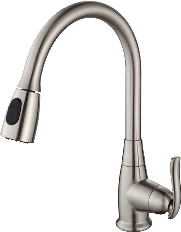 ingle Handle Pull Down Kitchen Faucet