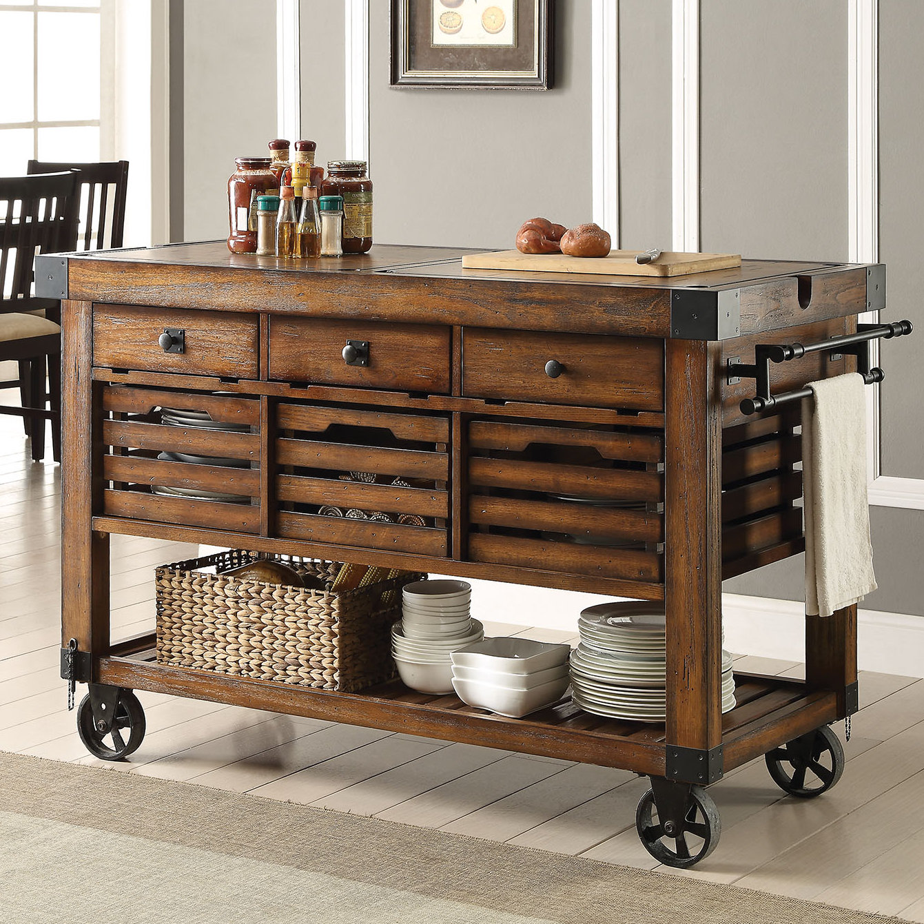 Acme Furniture Kaif Kitchen Cart Reviews Wayfair
