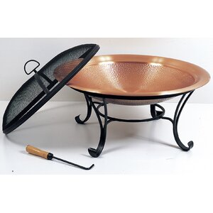 Copper Plated Steel Wood Burning Fire Pit
