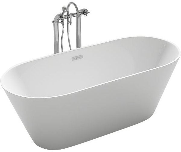 Lugano 59.1 x 29.5 Freestanding Soaking Bathtub by Kokss