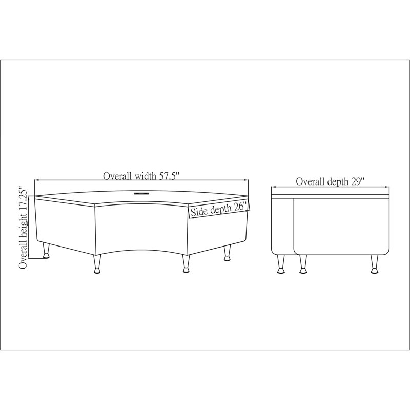 Lorell Fuze Corner Connector Bench Wayfair