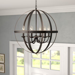 Outdoor Porch Chandelier Wayfair Genna 6 Light Globe Chandelier