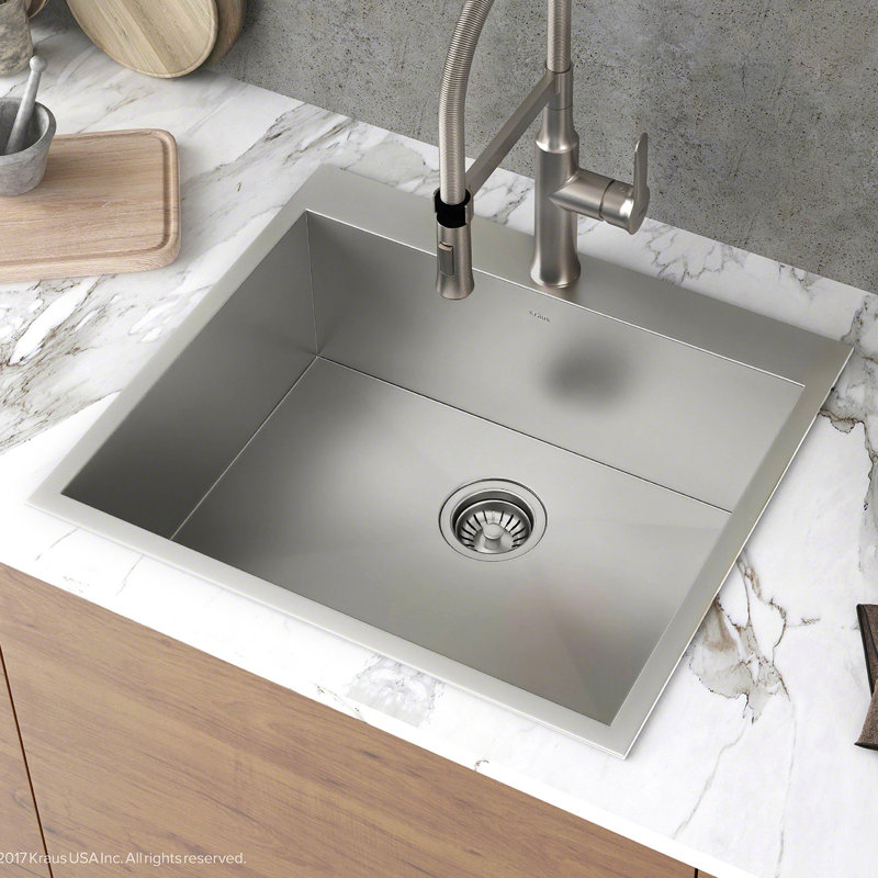 Kraus Pax Zero Radius Topmount Series 25 X 22 Drop In Kitchen Kp1ts25s 1 Pax Zero Radius Topmount Series 25 X 22 Drop In Kitchen Sink