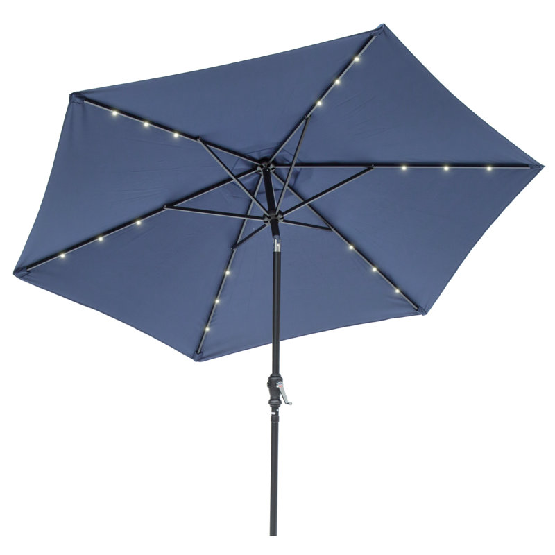Freeport Park Herlinda Solar Lighted 9 Market Umbrella Reviews Freeport Park Herlinda Solar Lighted 9