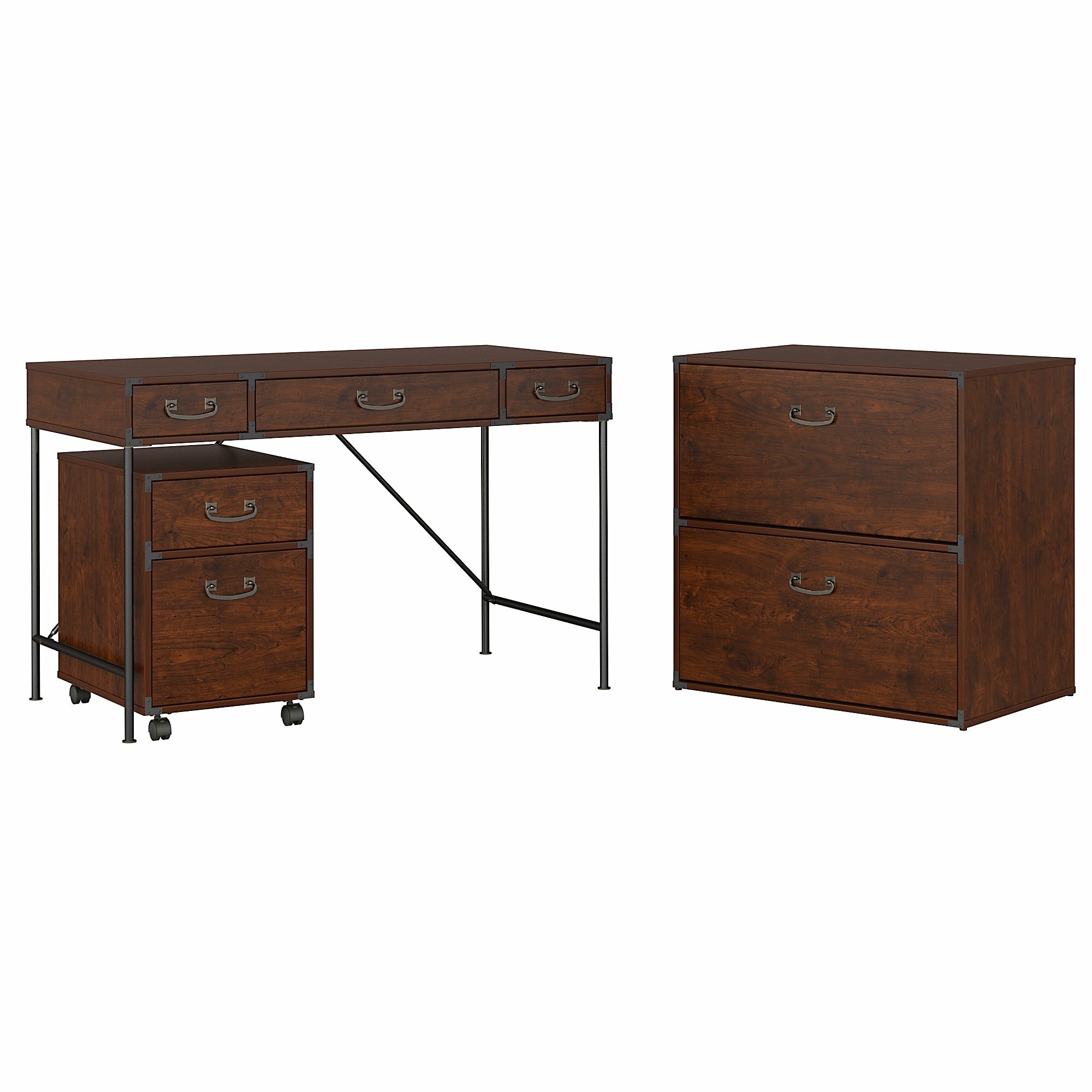 Kathy Ireland Home By Bush Furniture Ironworks Desk Storage And