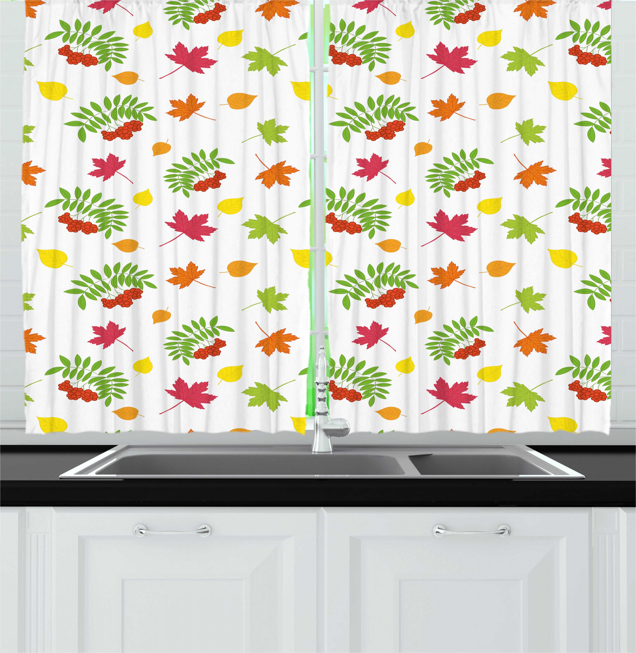 fall kitchen curtains walmart