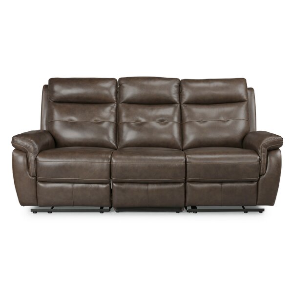 Sasheer Leather Reclining Sofa By Latitude Run