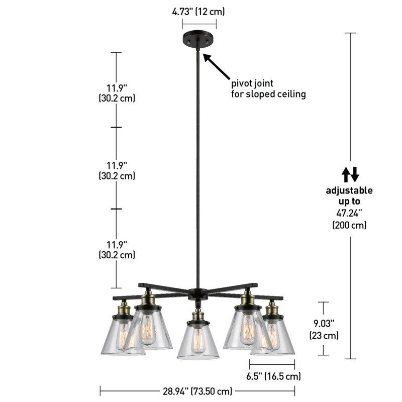 Globe Electric Company Shae 5-Light Shaded Chandelier & Reviews ... Globe Electric Company Shae 5-Light Shaded Chandelier & Reviews ...