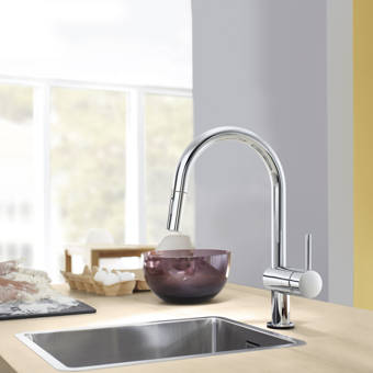Grohe Minta Pull Down Touch Single Handle Kitchen Faucet With