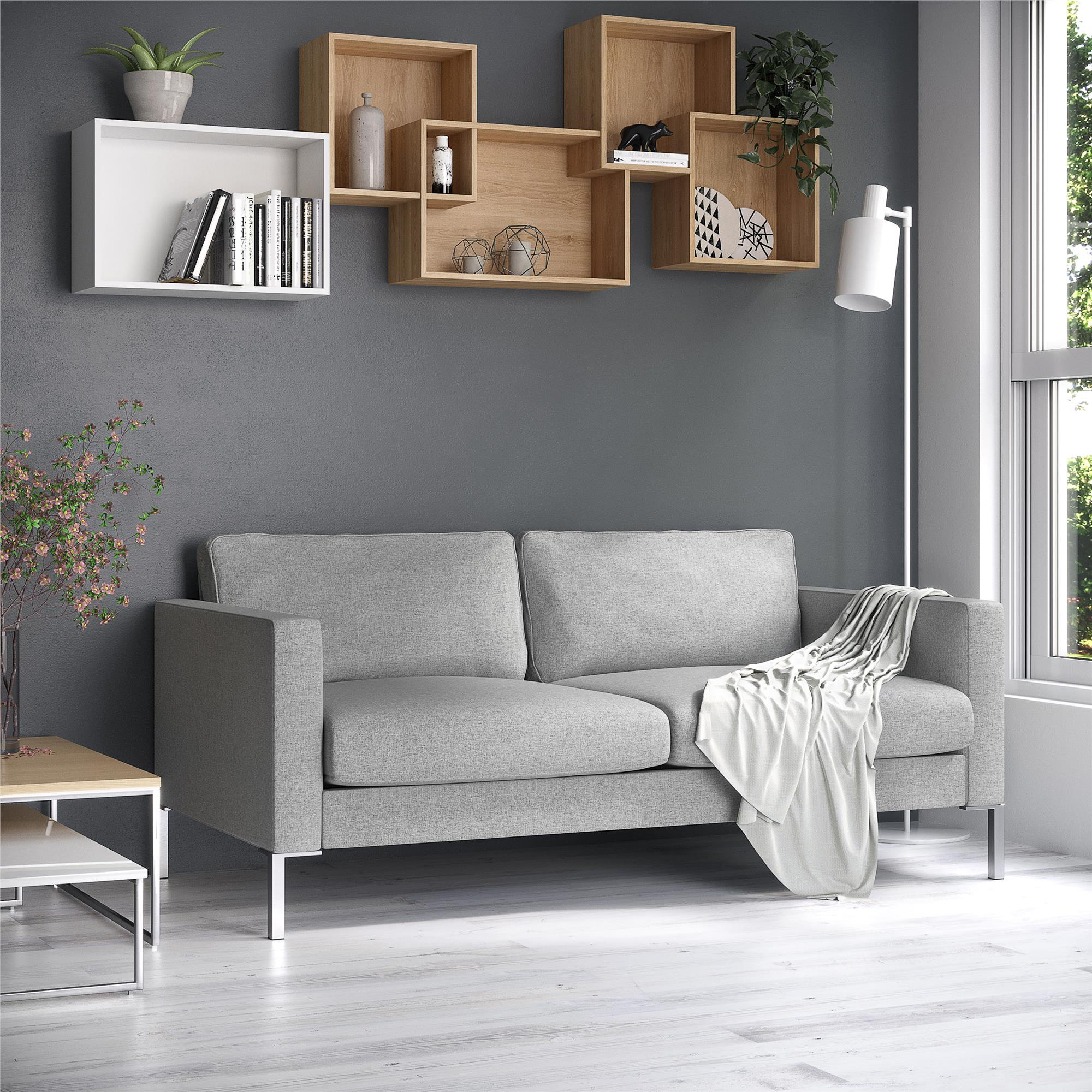 Dorel Living Lexington 74 Square Arm Sofa Wayfair Ca Lexington 74 Square Arm Sofa