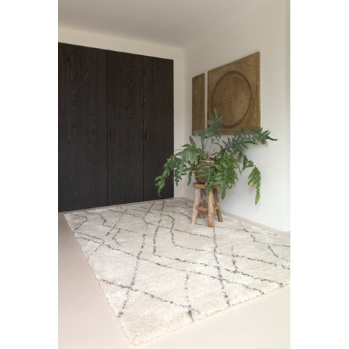 Calabro Shaggy Beige Rug Brambly Cottage Rug Size: Rectangle 80 x 140 cm