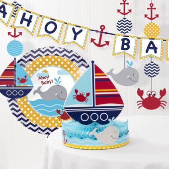Creative Converting Baby Whale Paper Plastic Baby Shower Kit Wayfair