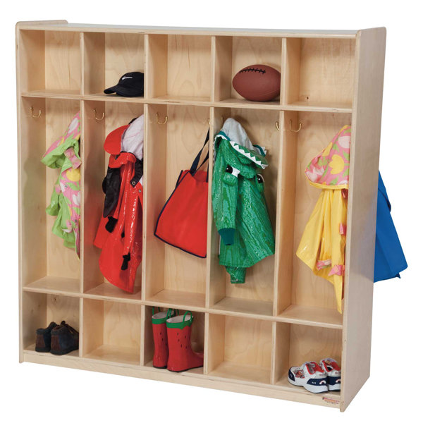 3 Tier 5 Wide Coat Locker by Wood Designs