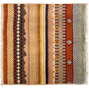 One-of-a-Kind Lori Hand-Knotted Multicolor Area Rug