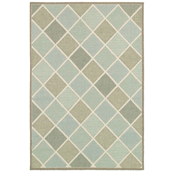 Seidenberg Green Indoor/Outdoor Area Rug by Beachcrest Home