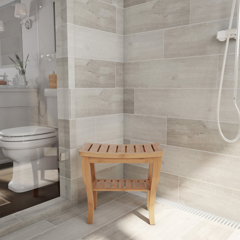 Lavish Home 19 W Bamboo Shower Bench Reviews Wayfair Ca