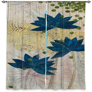 Nature/Floral Room Darkening Rod Pocket Curtain Panels (Set of 2)