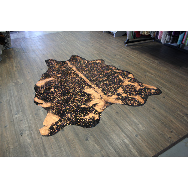 Marshal Handmade Cowhide Rust/Orange Area Rug by Bloomsbury Market