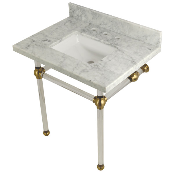 Carrara Marble 22 Single Bathroom Vanity Set by Kingston Brass