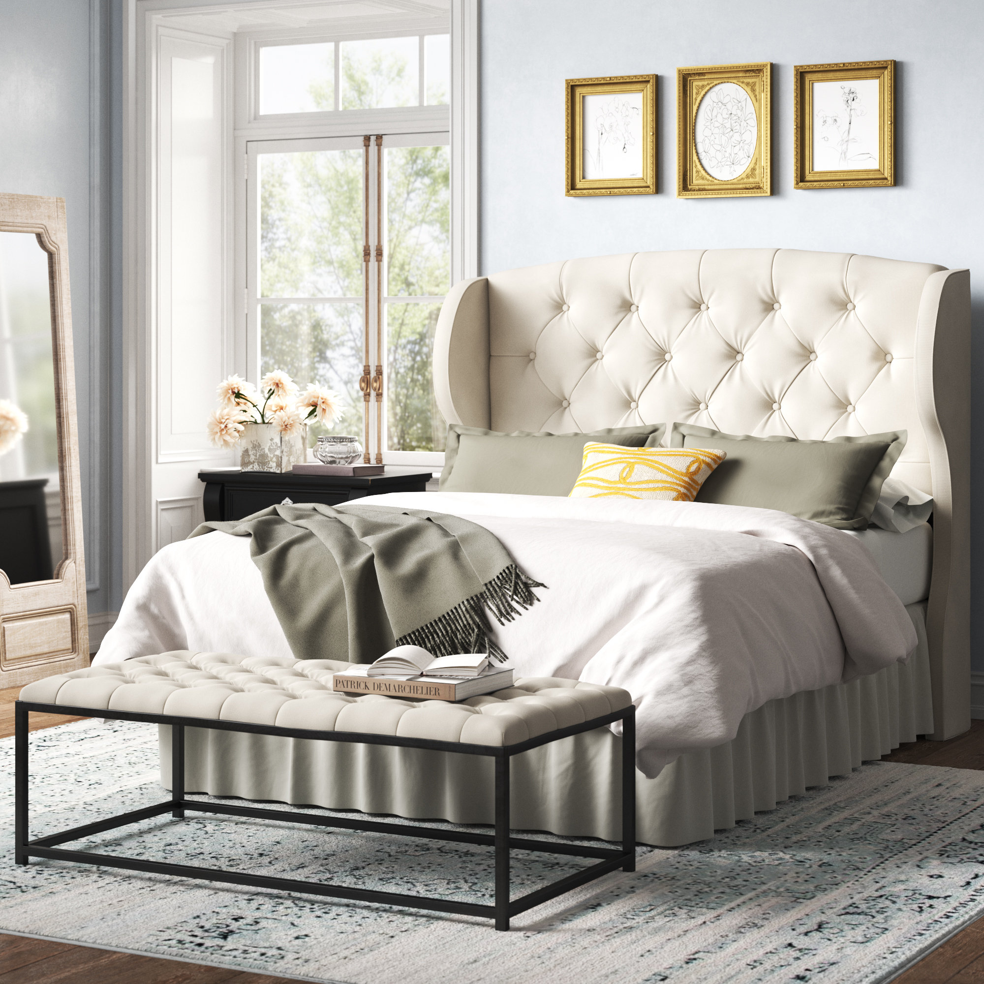 Kelly Clarkson Home Tyne Upholstered Wingback Headboard Reviews Wayfair