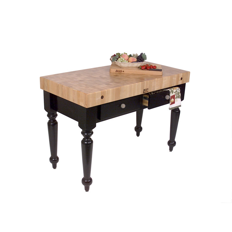 John Boos American Heritage Prep Table With Butcher Block Top