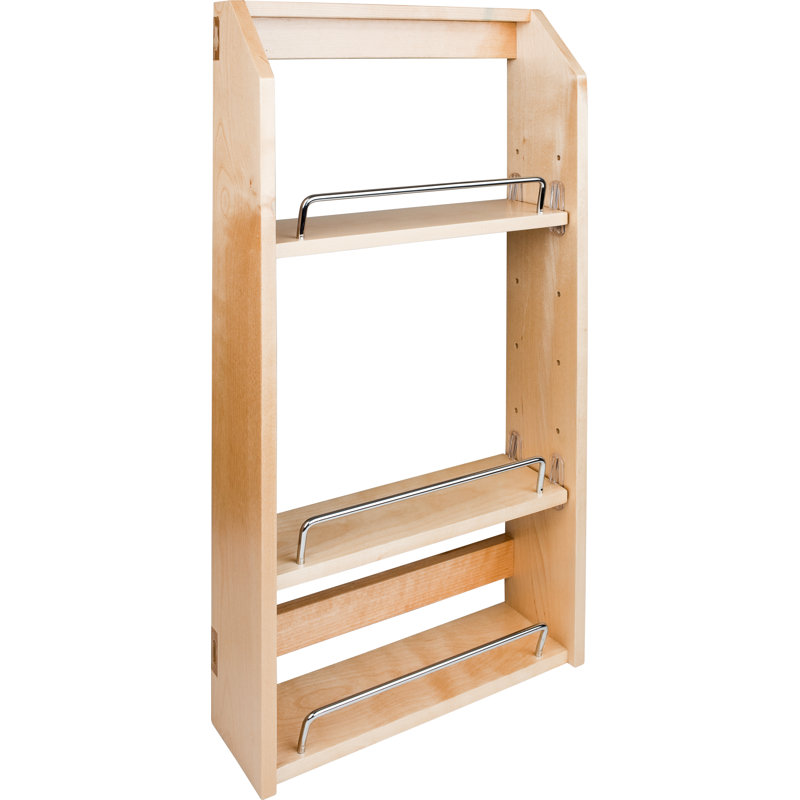 Hardware Resources Adjustable Wall Cabinet Door Organizer Spice