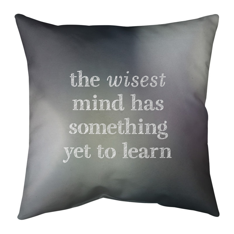 East Urban Home Handwritten Learning Inspirational Quote Pillow Wayfair