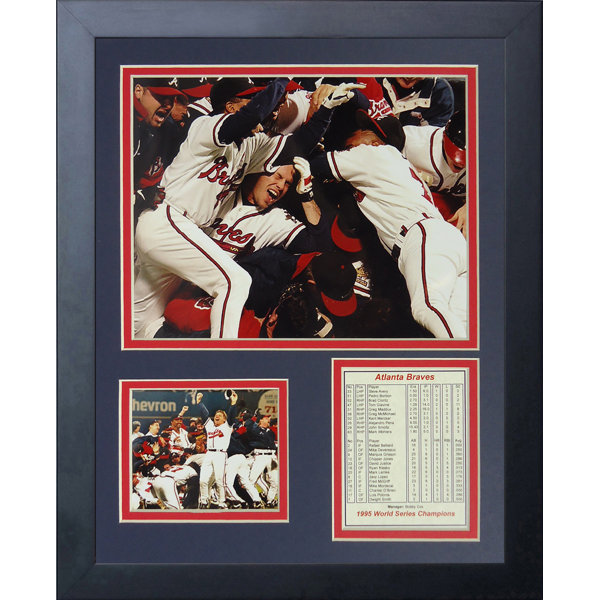 1995 Atlanta Braves Champions Framed Photographic Print by Legends Never Die