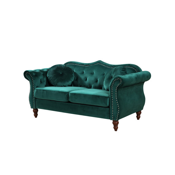 Bridges Classic Nailhead Chesterfield Loveseat by