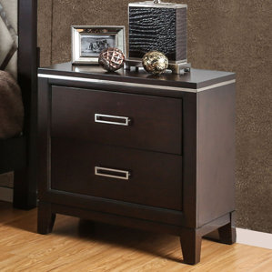 Lonny Contemporary 2 Drawer Nightstand by Latitude Run