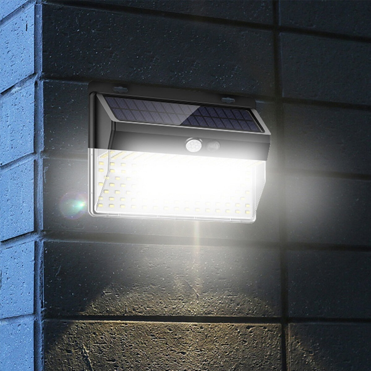206 LED Solar Power PIR Motion Sensor Light Outdoor Garden Security Flood Lamp