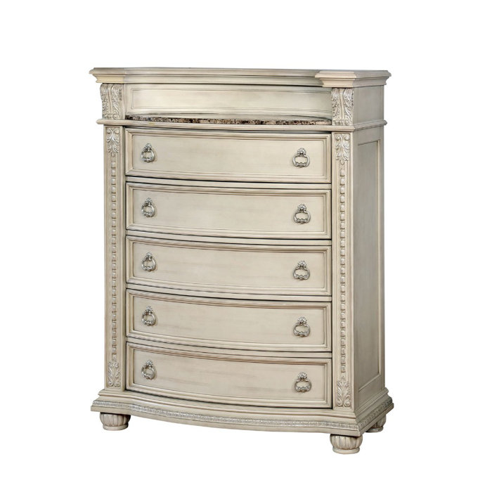 Astoria Grand Permelia Solid Wood 5 Drawer Chest Wayfair