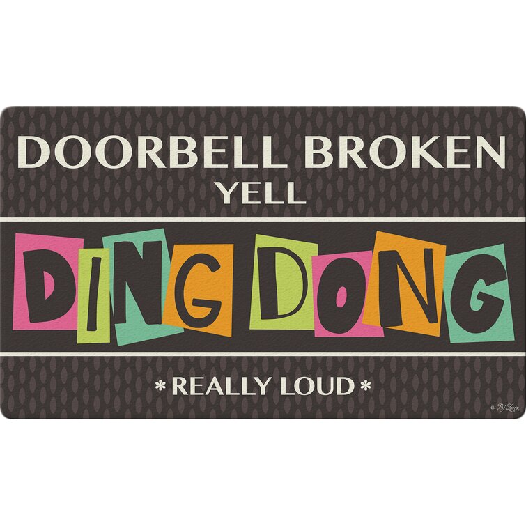 Toland Home Garden Ding Dong Doorbell 30 In X 18 In Non Slip Outdoor Door Mat Wayfair