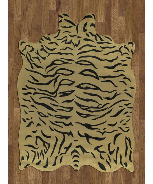 Chanler Yellow/Black Tiger Area Rug by Bloomsbury Market