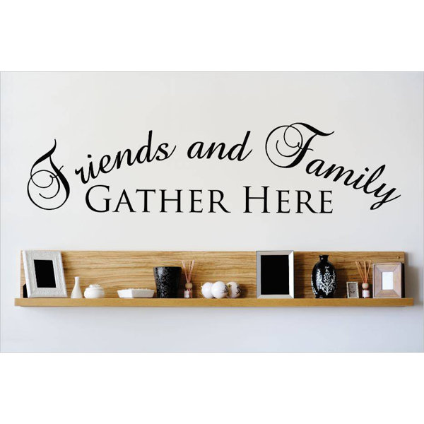Family Gathers Here WALL DECAL Family Pick Size and Color
