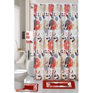 18 Piece Shower Curtain Set