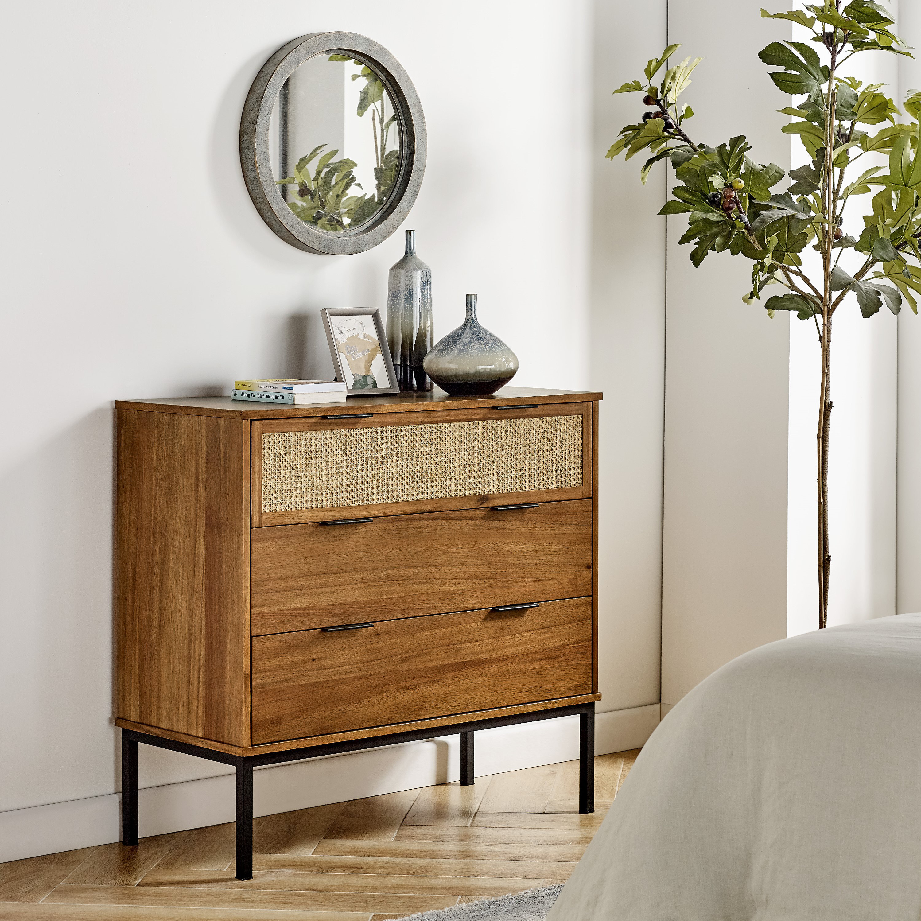 Bay Isle Home Fahey 3 Drawer Dresser Wayfair