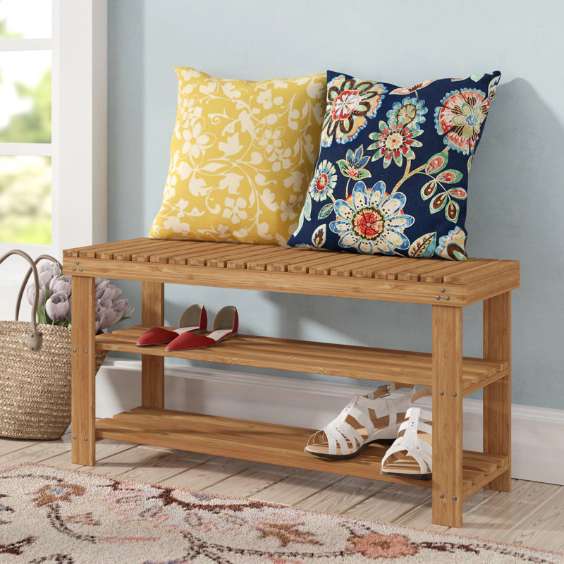 Rebrilliant Castagna Wood Storage Bench Reviews Wayfair