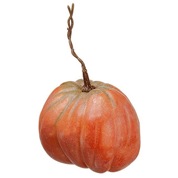 The Holiday Aisle 17 Hx12 5 W Artificial Weighted Pumpkin Orange Pack Of 2 Wayfair