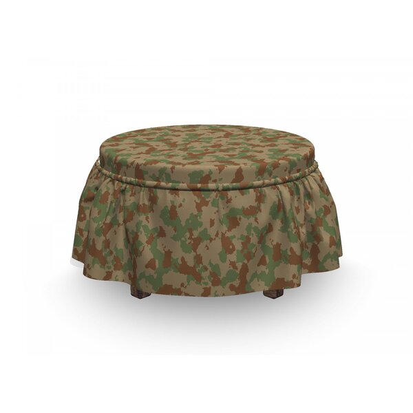 Classic Tri Camo Ottoman Slipcover (Set Of 2) By East Urban Home