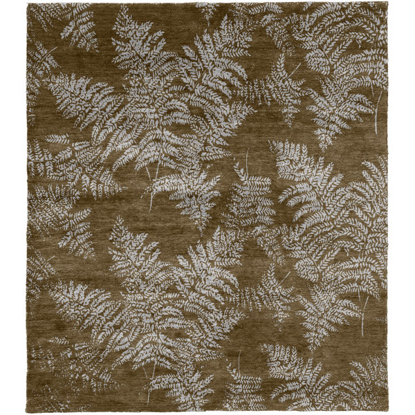 One-of-a-Kind Treasa Hand-Knotted Brown 12' x 18' Wool Area Rug