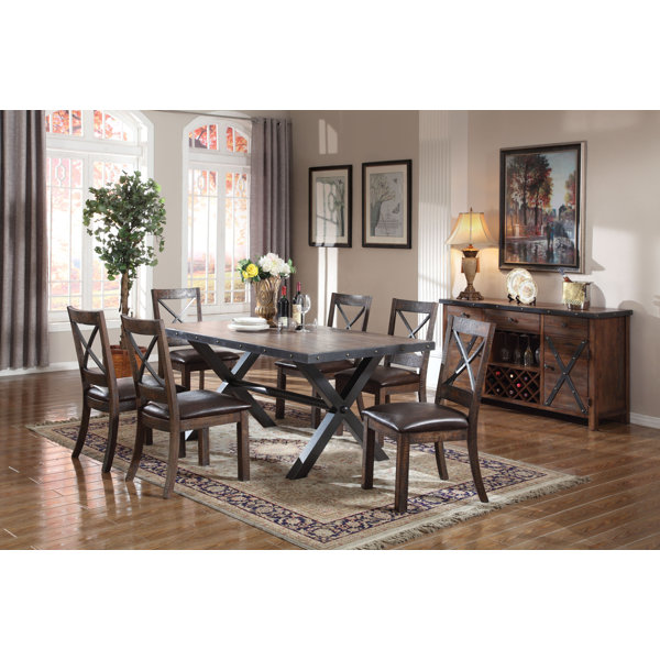 Carly 7 Piece Dining Set By Loon Peak Cheap