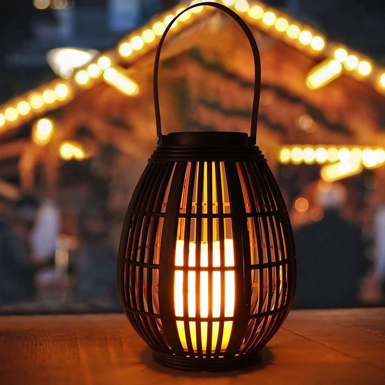 Zwissliv Solar Large Lanterns Outdoor Hanging Outdoor Garden Hanging Lights Decorative Waterproof Flameless Candle Mission Lights For Garden Party And Tabletop Wayfair