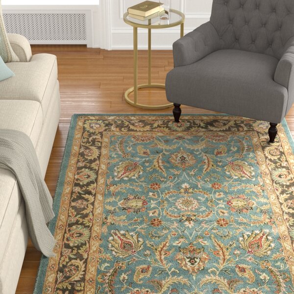 Cranmore Hand-Tufted Blue/Brown Area Rug by Charlton Home